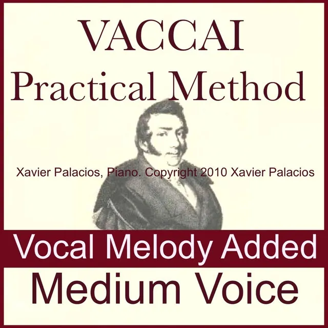 Vaccai: Practical Vocal Method (Accompaniments with Melody Added, For Medium Voice)