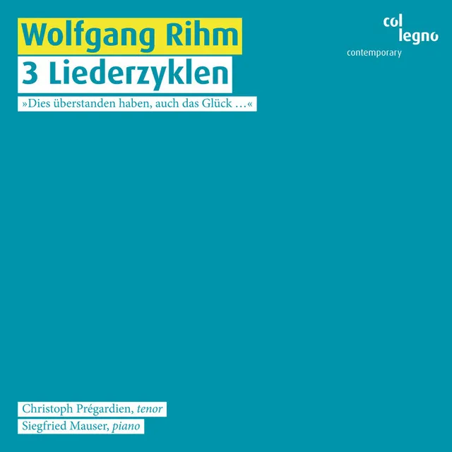 Rilke: Vier Gedichte für Tenor und Klavier (2000): Neue Sonne (Sehr ruhig)