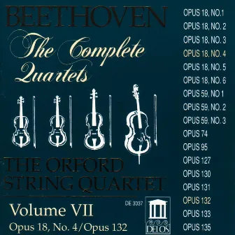 Beethoven, L.: String Quartets (Complete), Vol. 7 - Nos. 4 and 15 by Orford String Quartet