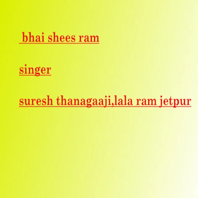 Bhai Shees Ram