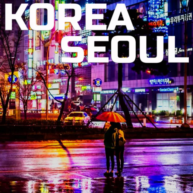 Street Rain Ambience Seoul Korea