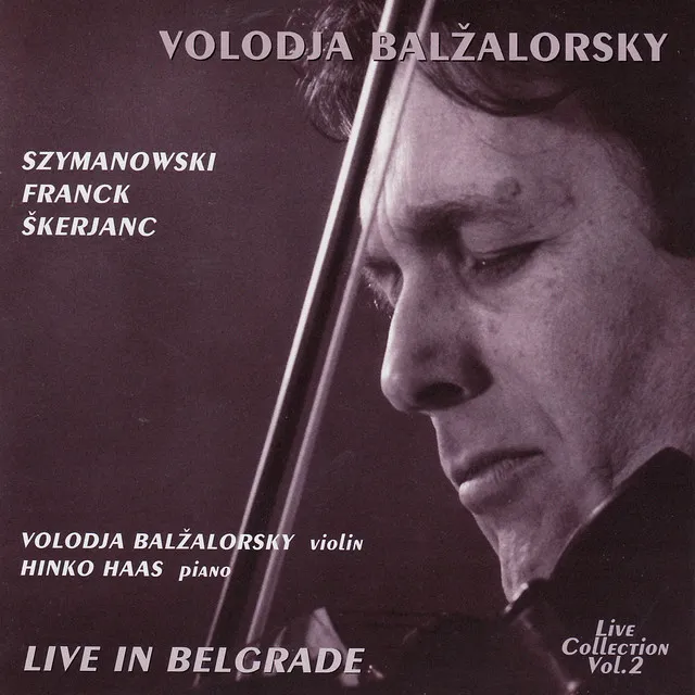 Sonata for violin and piano in A major: Allegretto poco mosso - Live