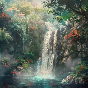 Yoga De Cascada: Fluye Con El Sonido De La Naturaleza by Música de yoga de una hora