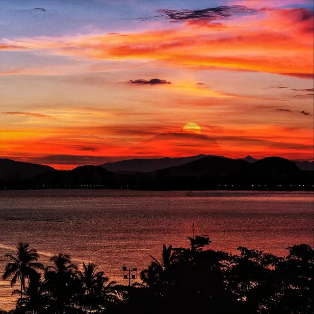 Sunset over Guarujá