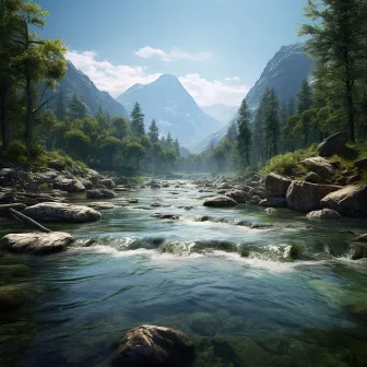 Water in Nature's Embrace: Calming River Sounds by Wonderclouds