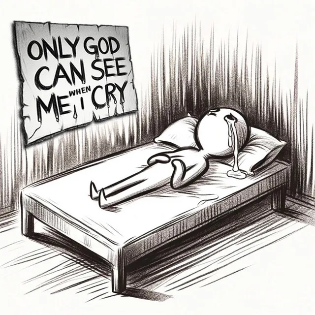 only god can see me when i cry