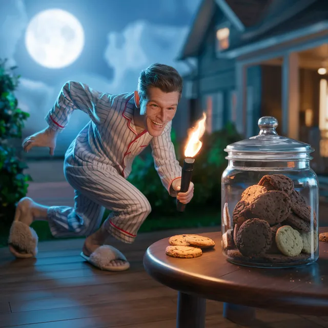 Tip-toeing to the Cookie Jar Under Moonlight: Secret Late-night Snack