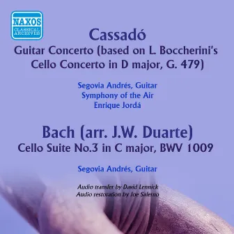 Cassadó: Guitar Concerto - Bach: Suite No. 3 in C Major, BWV 1009 by Enrique Jorda