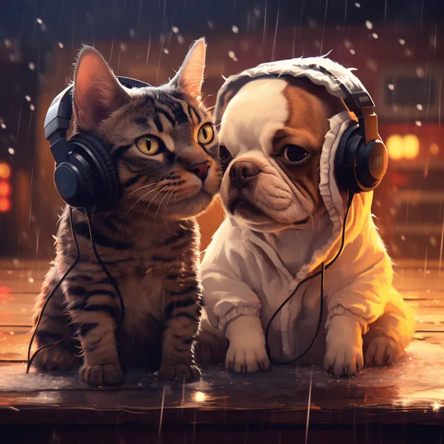 Pets Rain: Serene Drips Ensemble