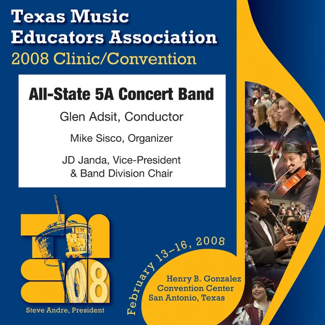 2008 Texas Music Educators Association (TMEA): All-State 5A Concert Band