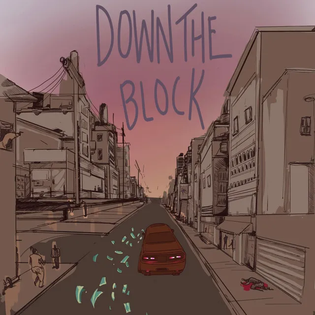 Down the block