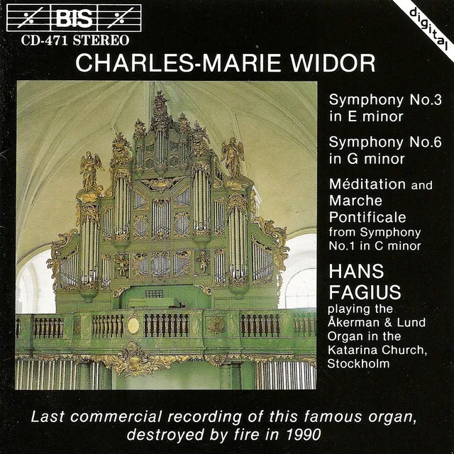 Organ Symphony No. 6 in G Minor, Op. 42, No. 2: III. Intermezzo. Allegro