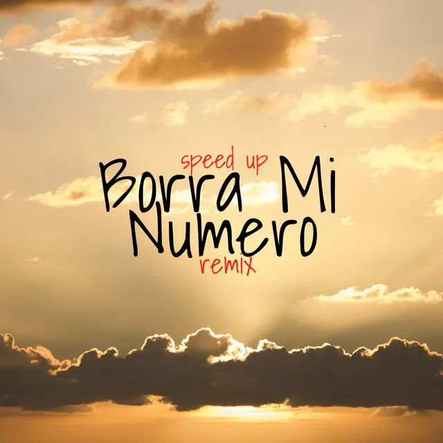 Borra Mi Numero Remix Speed Up