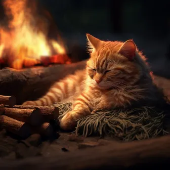 Escapes Encantados: Música Relajante De Fuego Para Gatos Relajados by Sonidos cálidos y fríos de fuego