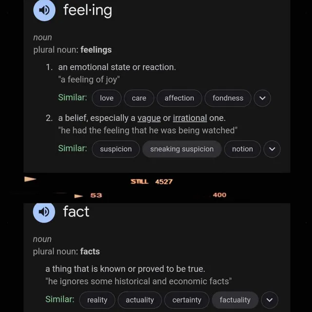 Feelings over facts