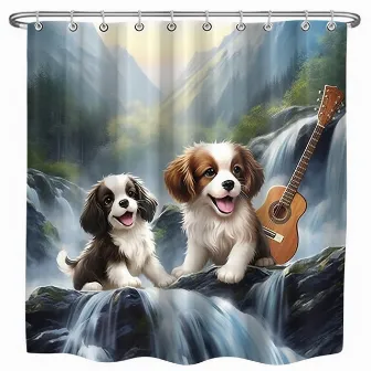 Canine Serenity by the Waterfalls: Musical Tails by Cottage in the Woods