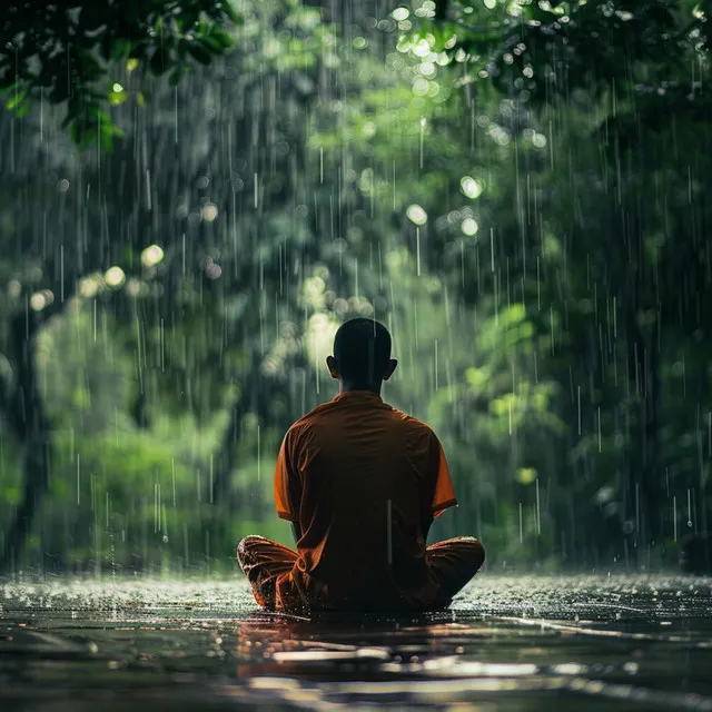 Armonía De La Lluvia En La Meditación