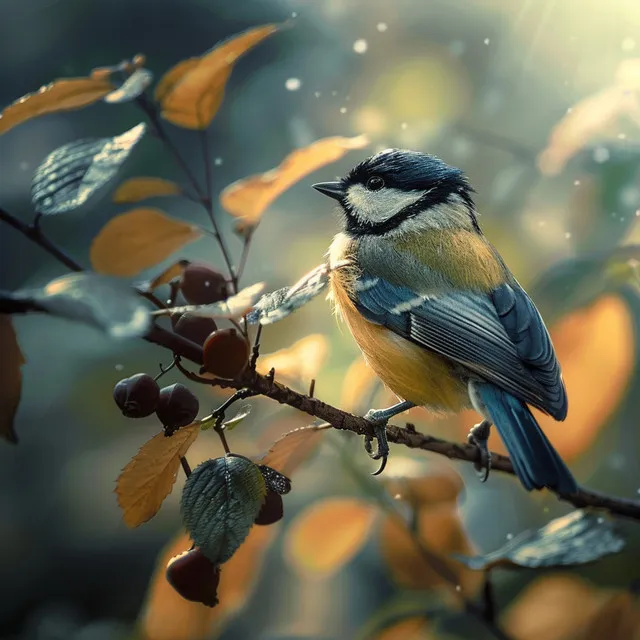 Tranquil Birds with Soothing Background Tones