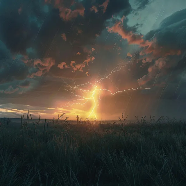 Night Sky Illuminated by Distant Storms