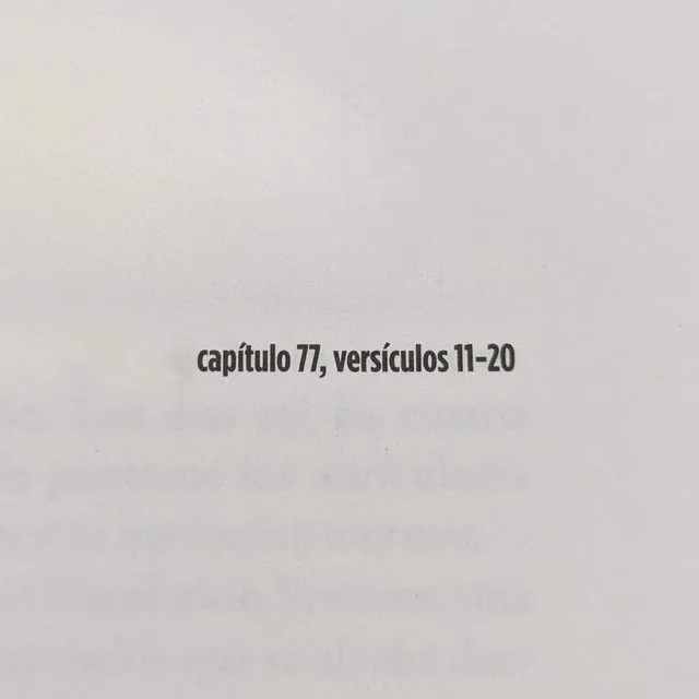 capítulo 77, versículos 11-20