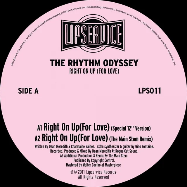 Right On Up (For Love) - Special 12" Version