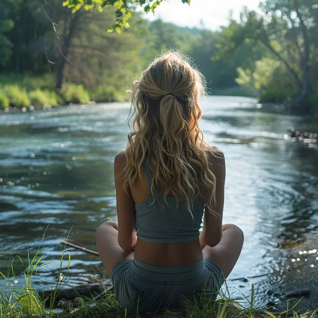 El Flujo De La Meditación En El Sonido Armonioso Del Río