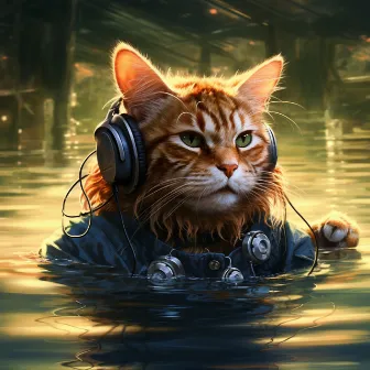 Feline Oasis: Cats Serene Waters Melodies by Regenmaschine