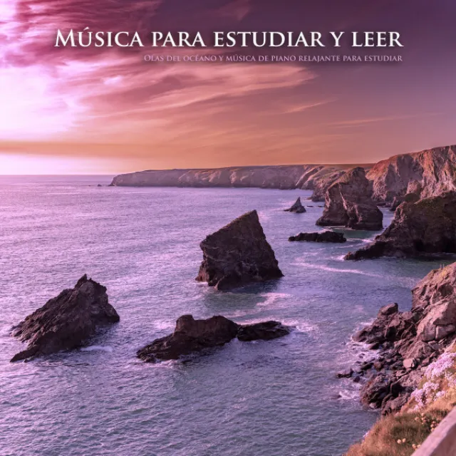 Música para estudiar y leer: Olas del océano y música de piano relajante para estudiar