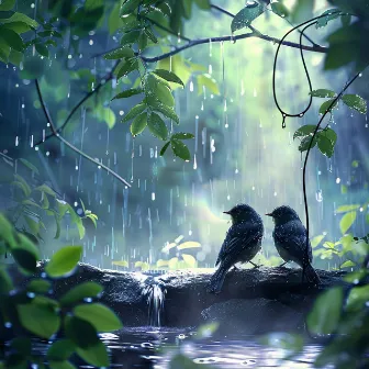 Nature's Relaxation: Binaural Birds and Gentle Rain - 92 96 Hz by cloudcity