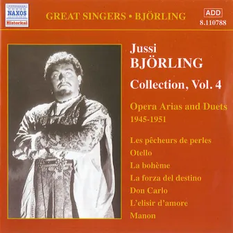 Jussi Björling Collection, Vol. 4: Opera Arias & Duets (Recordings 1945-1951) by Swedish Radio Orchestra