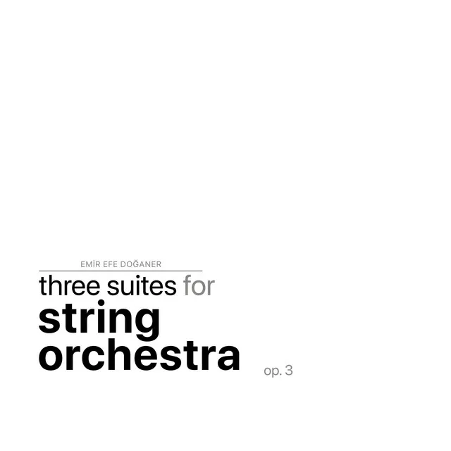 Three Suites for String Orchestra op. 3 - 2nd Suite - Variations on a Traditional Turkish Hymn - Instrumental Version