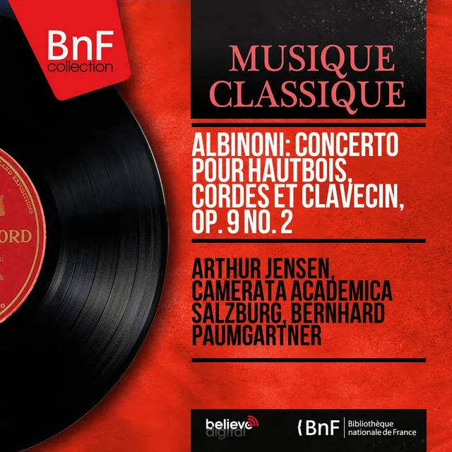 Albinoni: Concerto pour hautbois, cordes et clavecin, Op. 9 No. 2 - Single (Mono Version)