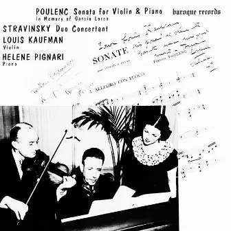 Poulenc: Sonata For Violin & Piano - Stravinsky: Duo Concertante by Louis Kaufman