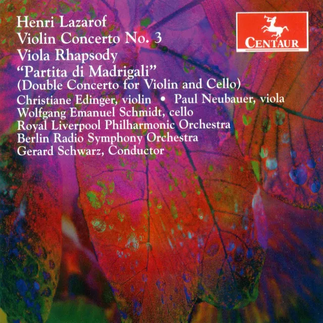 Lazarof, H.: Violin Concerto / Viola Rhapsody / Partita Di Madrigali