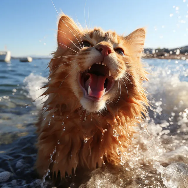 Elegancia Del Río En El Vals Del Gato