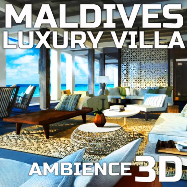 Relaxing Maldives Ocean Villa Ambience 3D