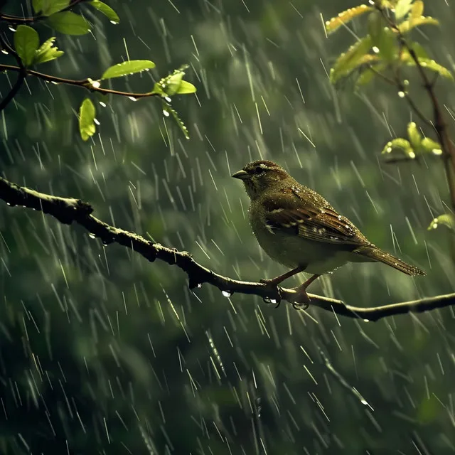 Reflective Rain and Gentle Birdsong