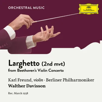 Beethoven: Violin Concerto in D Major, Op. 61: 2. Larghetto by Walther Davisson