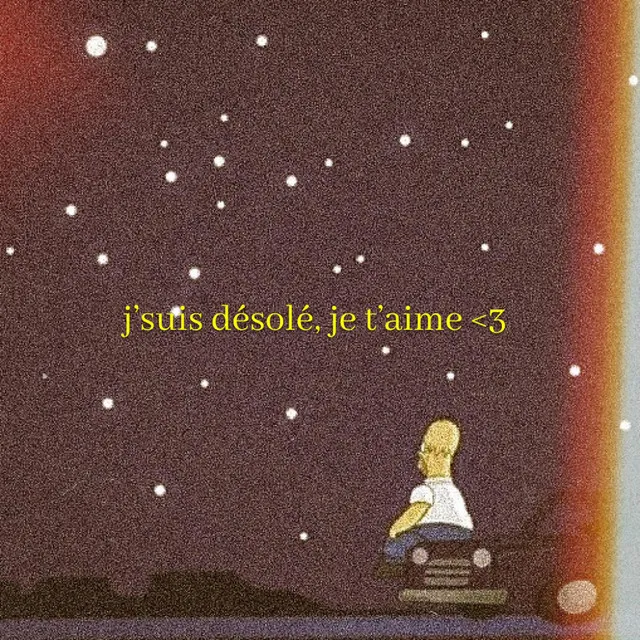 j'suis désolé , je t'aime <3