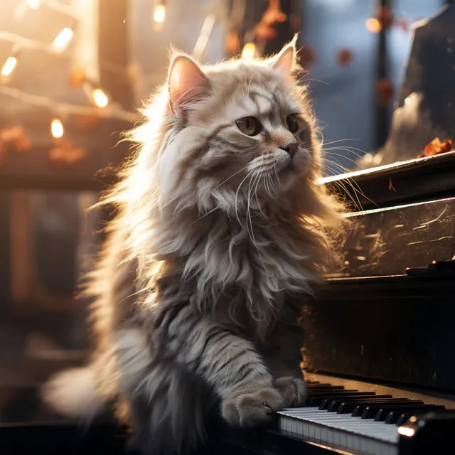 Eco Del Piano Y Movimientos Del Gato