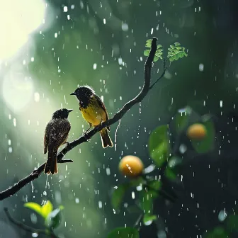 Binaural Yoga Harmony: Rain and Nature Birds for Balance by Rain for Deep Sleeping