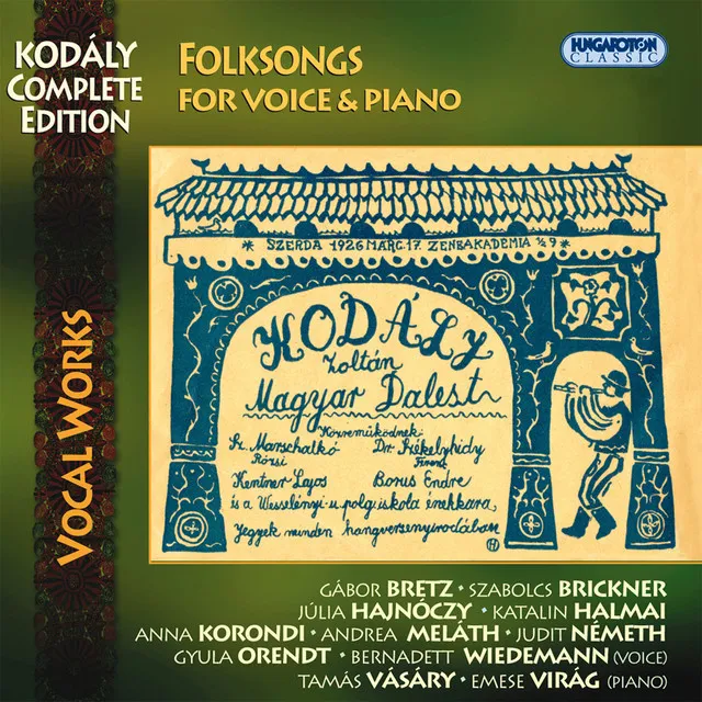 Magyar nepzene (Hungarian Folk Music), Vol. 1-11 (version for voice and piano): Vol. 1: No. 1. Monar Anna (Anna Miller)