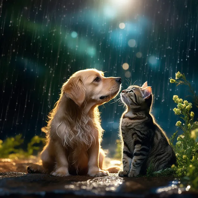 Pets Calm in Rain