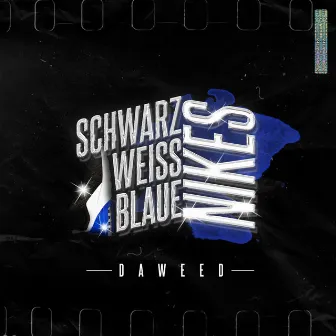 Schwarz weiss blaue Nikes by Daweed