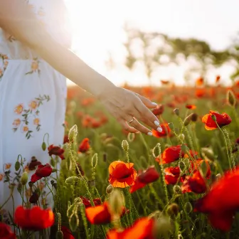 Nature's Melodic Poetry: Serenity Among Blossoming Flowers by 