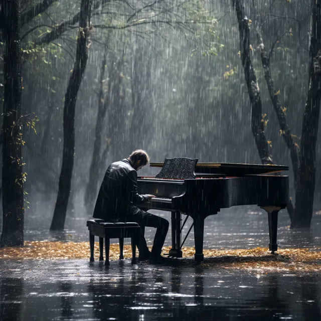 Meditación De Enfoque Lluvioso: Melodías Tranquilas De Piano