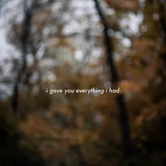 i gave you everything i had. by eli.