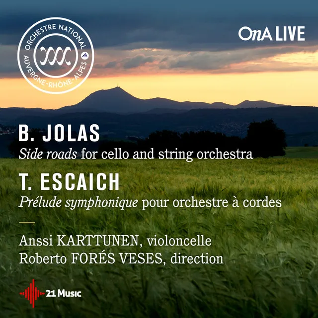 Betsy Jolas, Side Roads, Thierry Escaich: Prélude symphonique