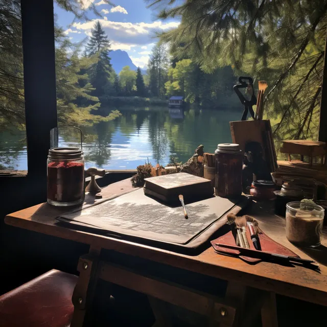 Meditando Las Tareas Junto Al Lago