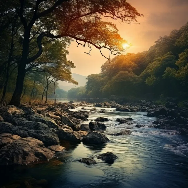 Tranquil River in Soothing Ambience